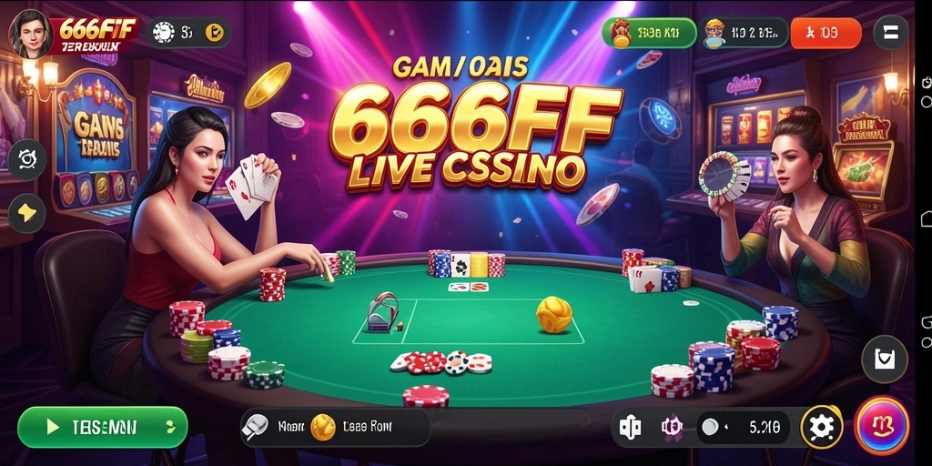 Tampilan nyata dari permainan Live Casino di 666FF yang mendebarkan.