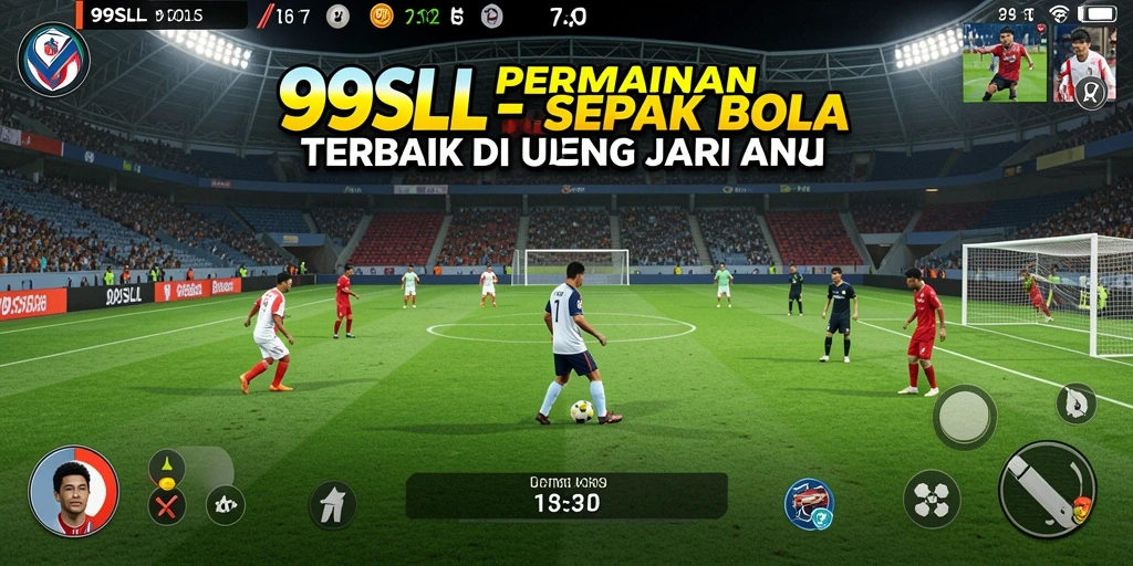 Screenshot mendebarkan permainan sepak bola di 99SLL.