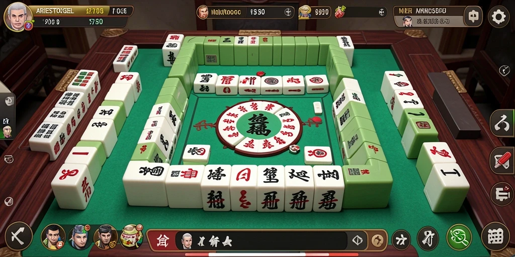 Tangkapan layar ARIESTOGEL yang menunjukkan gameplay menarik Mahjong.