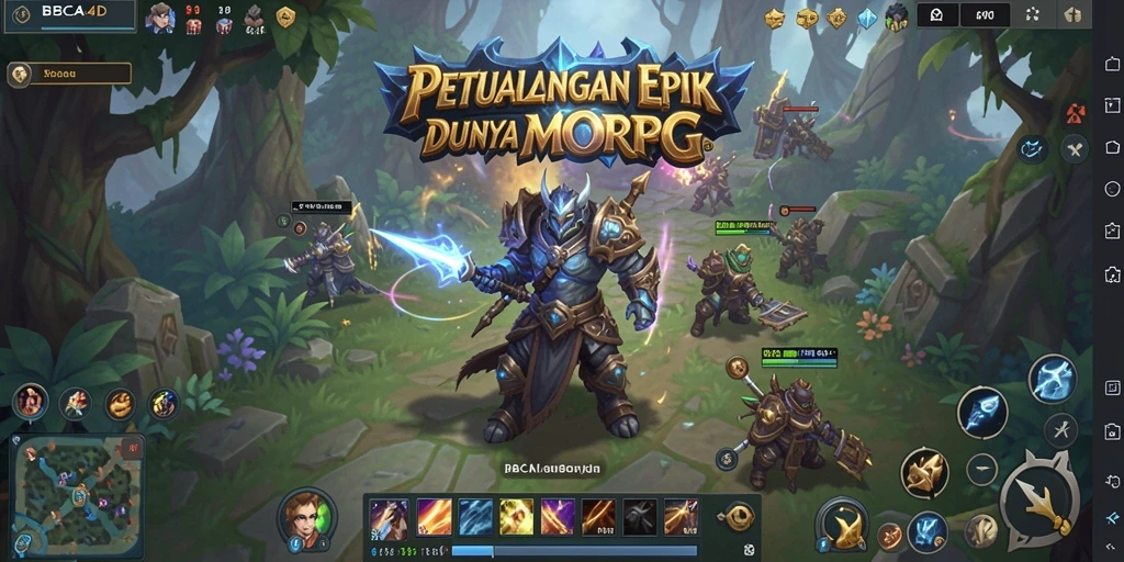 Tangkapan layar dari gameplay BBCA4D yang menampilkan aksi petualangan MMORPG.