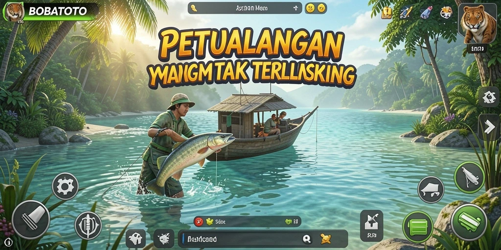 Tampilan gameplay BOBATOTO yang menarik saat memancing.