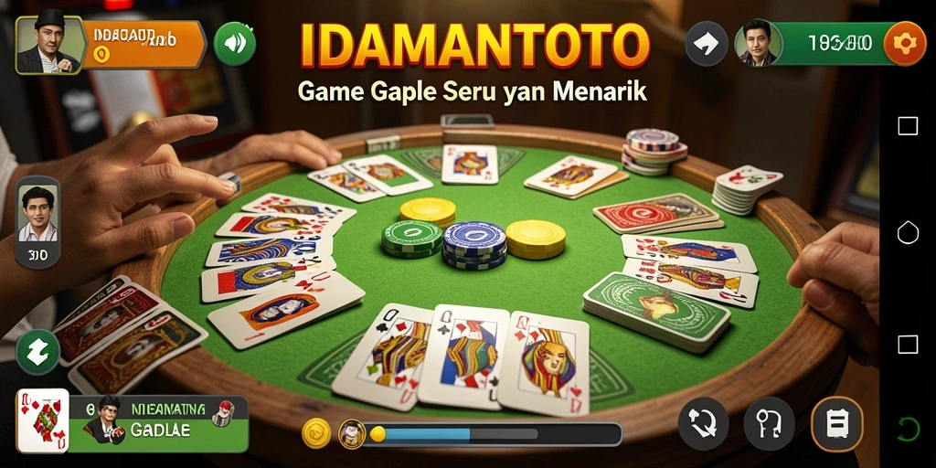 Tampilan gameplay menarik dari IDAMANTOTO di layar.