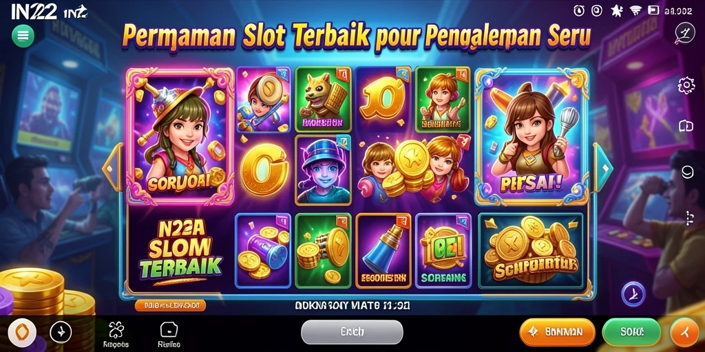 Tangkapan layar gameplay IN22 menampilkan keseruan bermain slot.