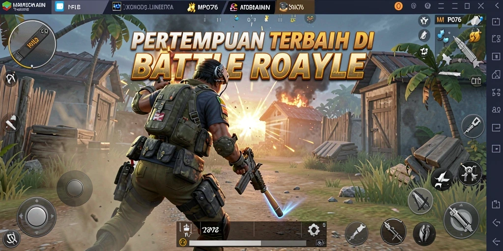 Tampilan aksi seru di arena Battle Royale MPO76.