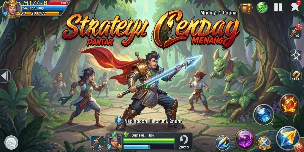 Screenshot gameplay MT777 yang menampilkan pertempuran strategi yang intens.