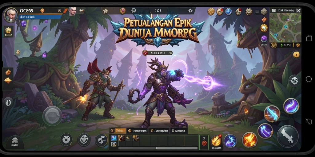 Tampilan gameplay seru OCE69 dalam dunia MMORPG yang luas.