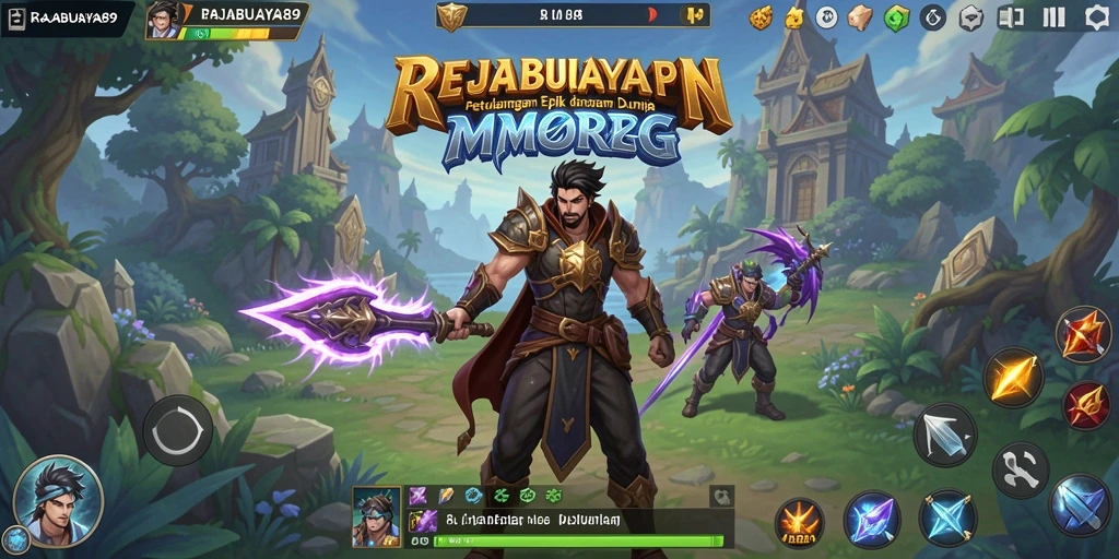 Screenshot utama RAJABUAYA89 menampilkan momen epik dalam pertempuran MMORPG.