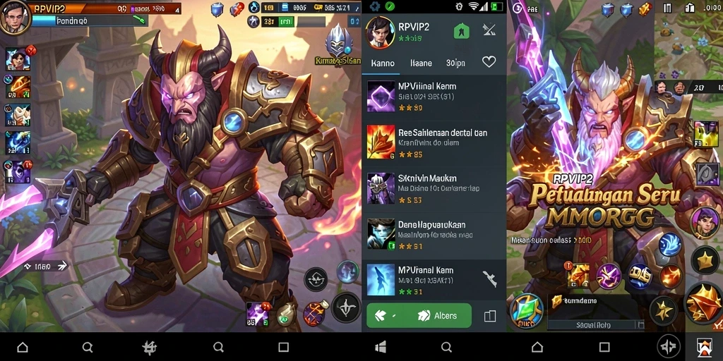 Gameplay menakjubkan di RPVIP2 yang memikat para pemain MMORPG.