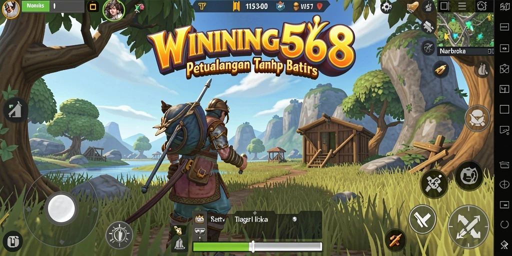 Screenshot gameplay WINNING568 yang menunjukkan dunia Open World yang luas.